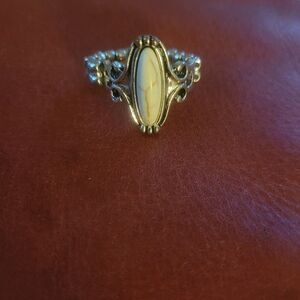 Silver Ring With White Stone